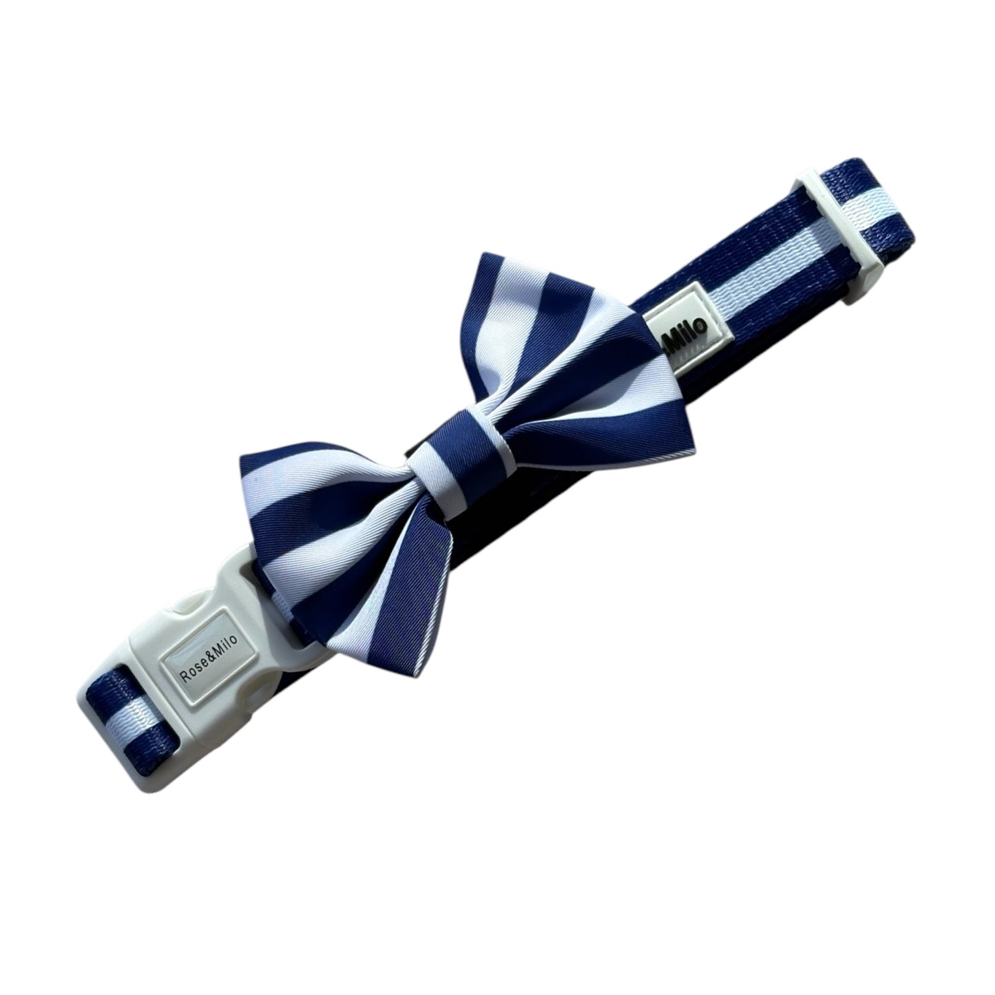 Blue Stripe Dog Bow Tie