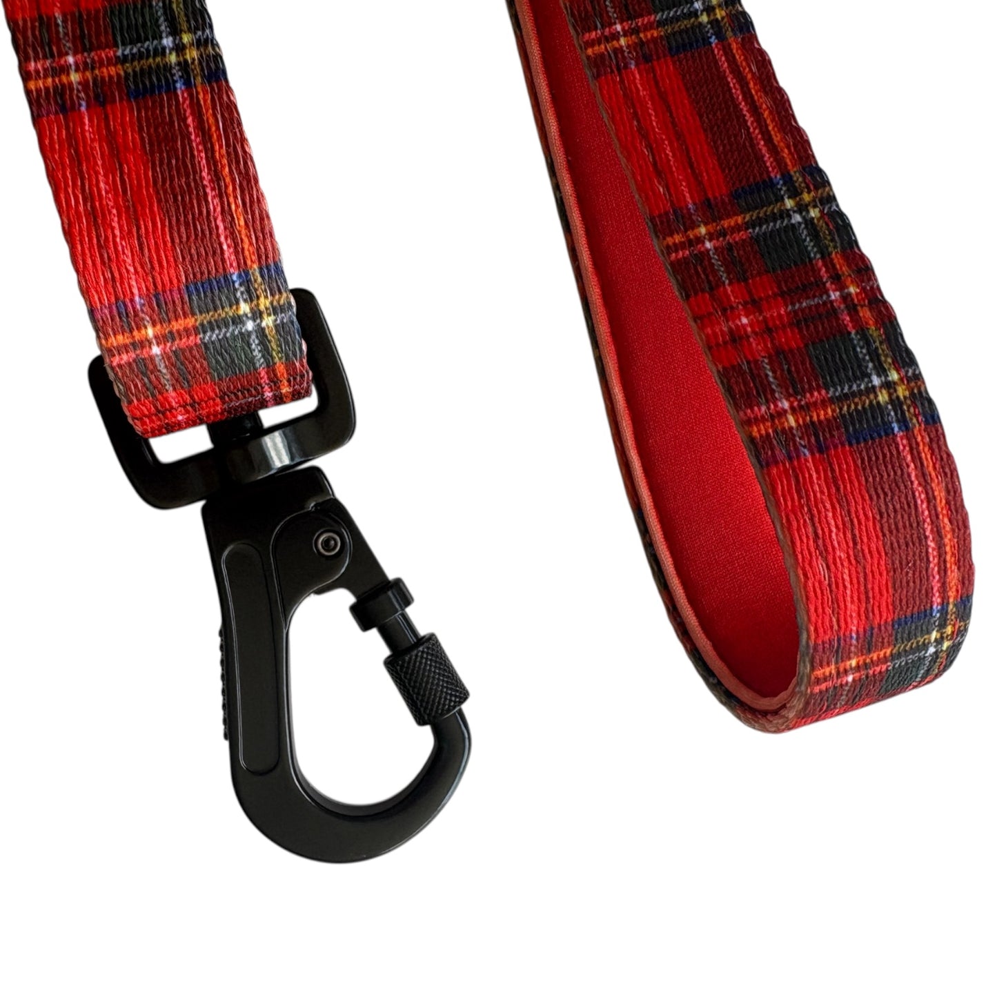 Red Tartan Adjustable Lead 3-5ft NEW