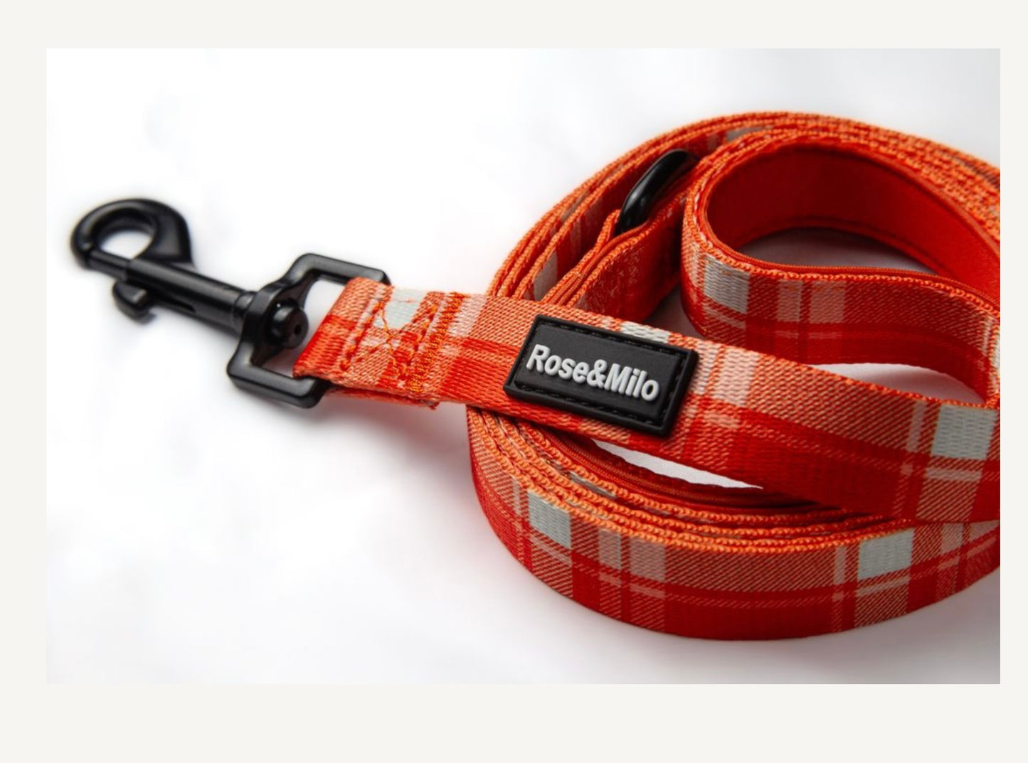 Orange Plaid Lead 5ft