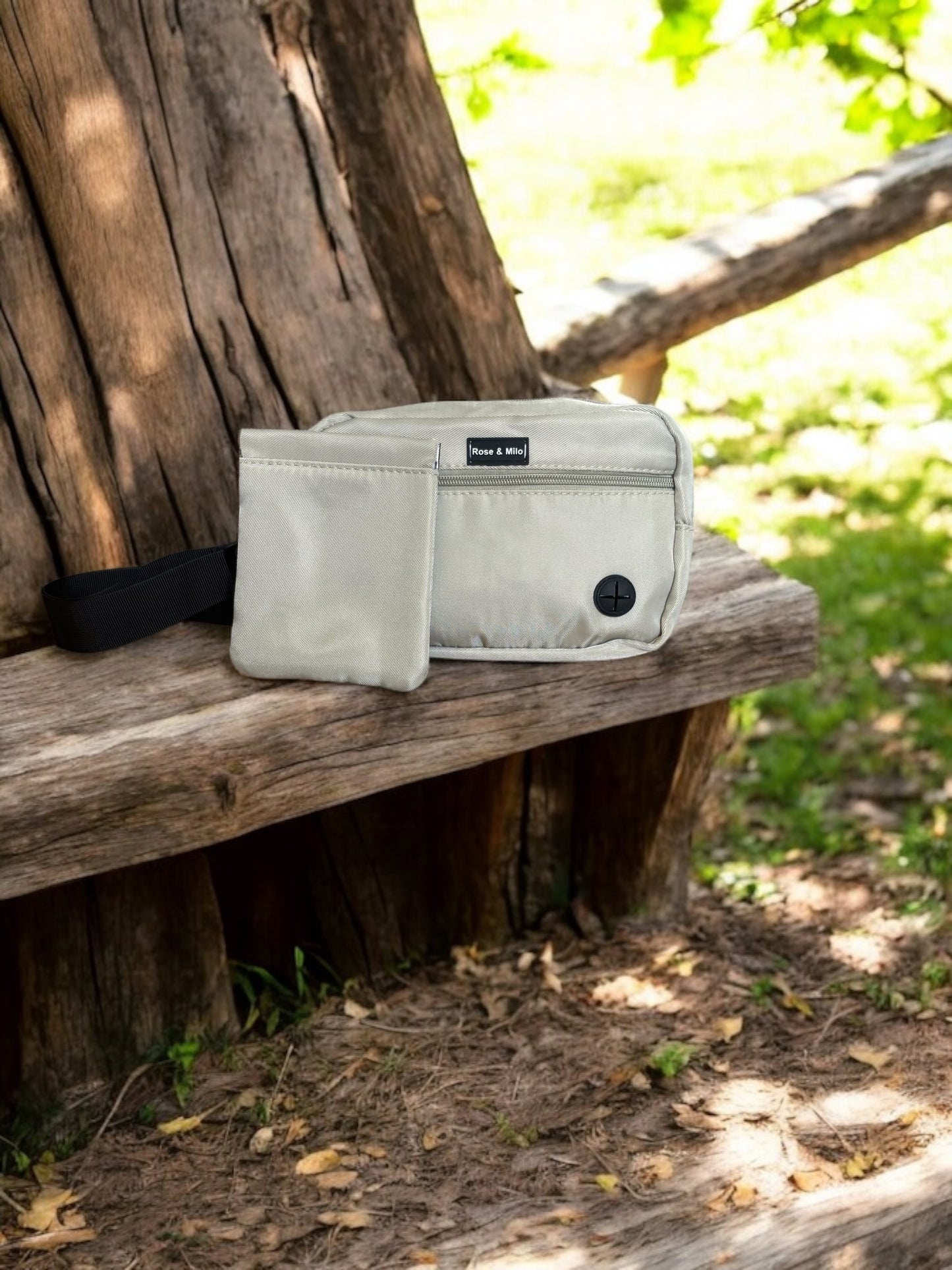Essential Dog Walking Cross Body/Bum Bag Black Beige Sage Green
