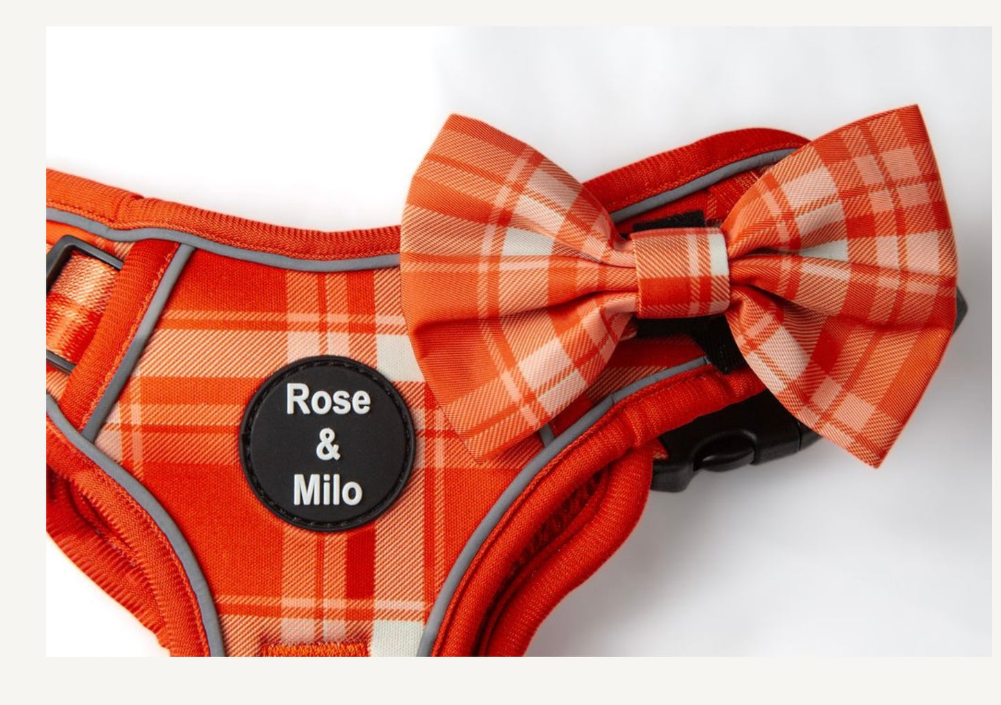 Orange Plaid Bow Ties Small & Large