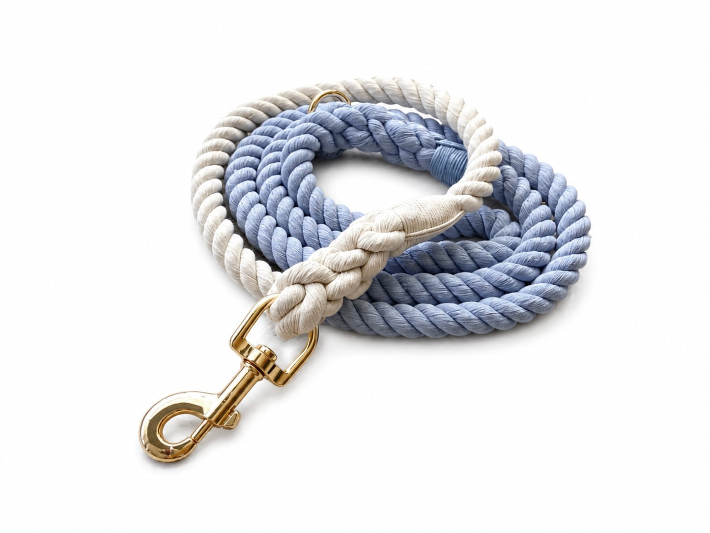 Blue Ombré Dog Cotton Rope Lead 5ft