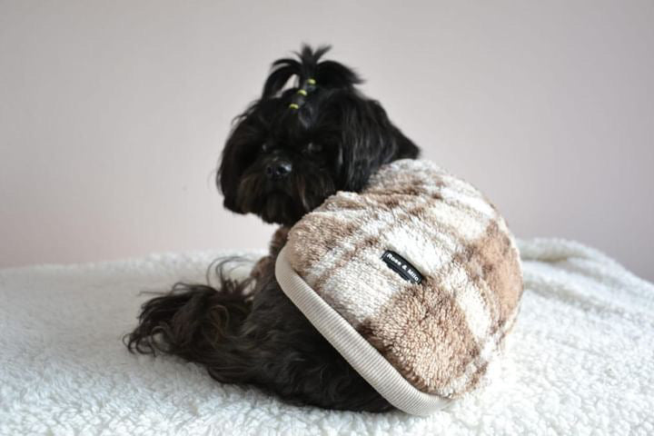 Brown Checked Dog Jumper