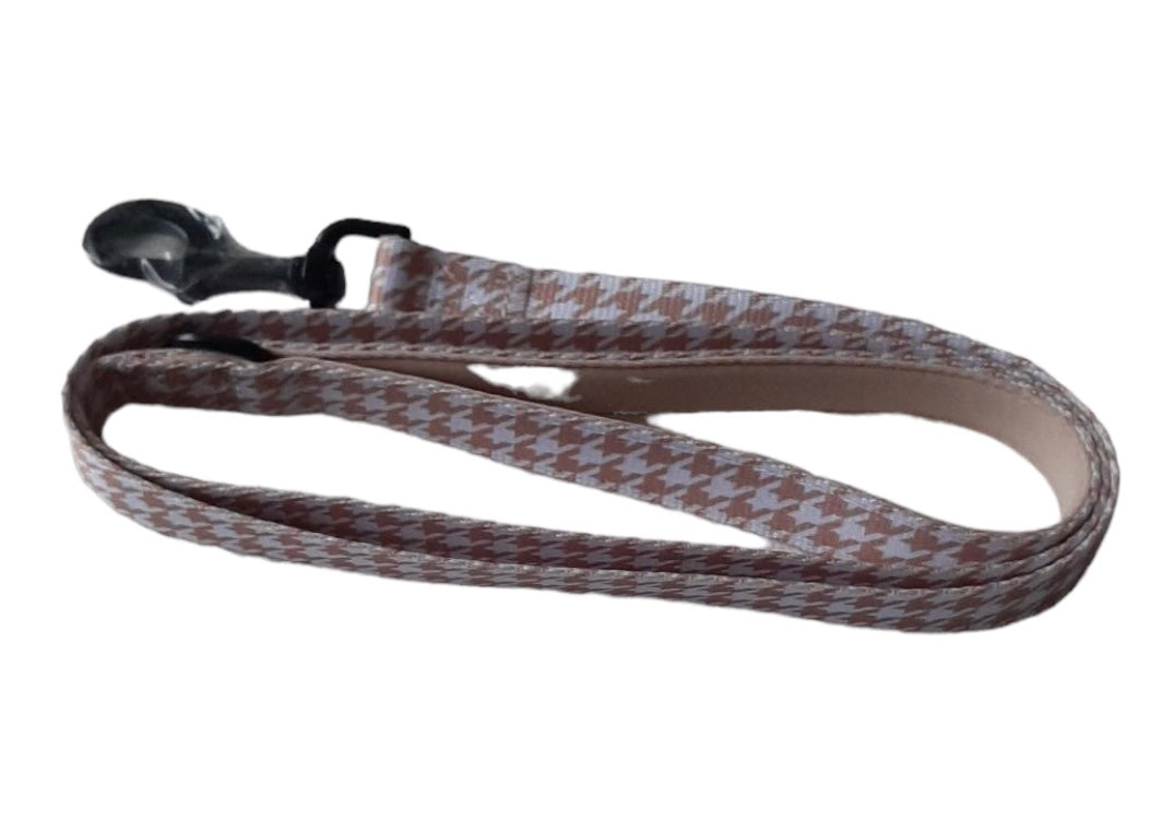 Beige Hound Tooth Lead 4ft