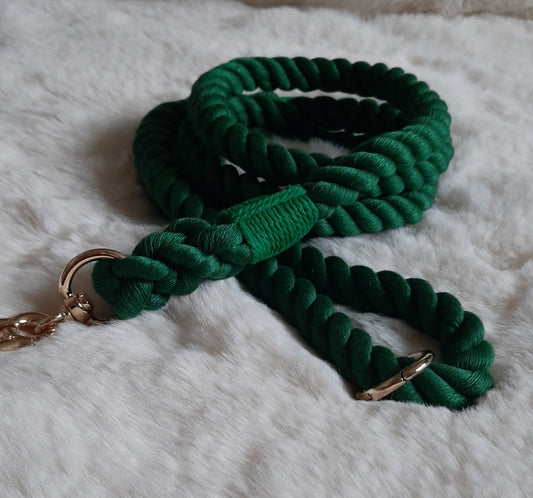 Rope Lead Emerald Green 4ft & 5ft